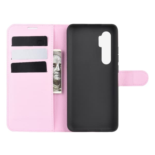 Xiaomi Mi Note 10 Lite - Litchi Plånboksfodral - Ljus Rosa
