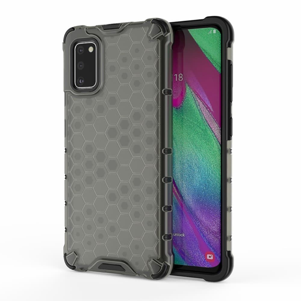 Samsung Galaxy A41 - Armor Honeycomb Textur - Svart