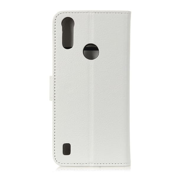 Motorola Moto E6s (2020) - Litchi Plånboksfodral - Vit