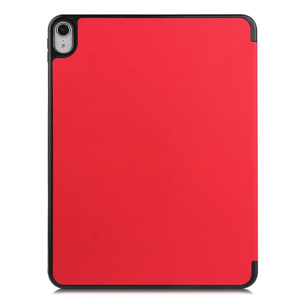 iPad Air 2025-2020 Fodral Tri-Fold Litchi Röd