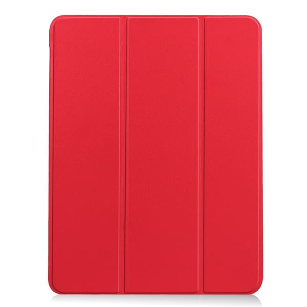 iPad Air 2025-2020 Fodral Tri-Fold Litchi Röd