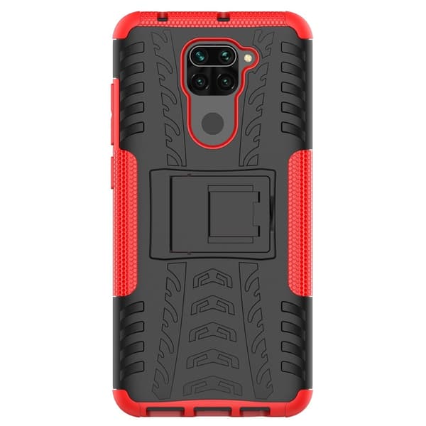 Xiaomi Redmi Note 9 - Ultimata Stöttåliga Skalet med Stöd - Röd