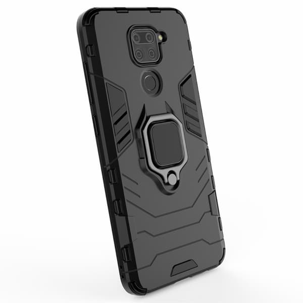 Xiaomi Redmi Note 9 - Hybrid Ring Skal - Svart