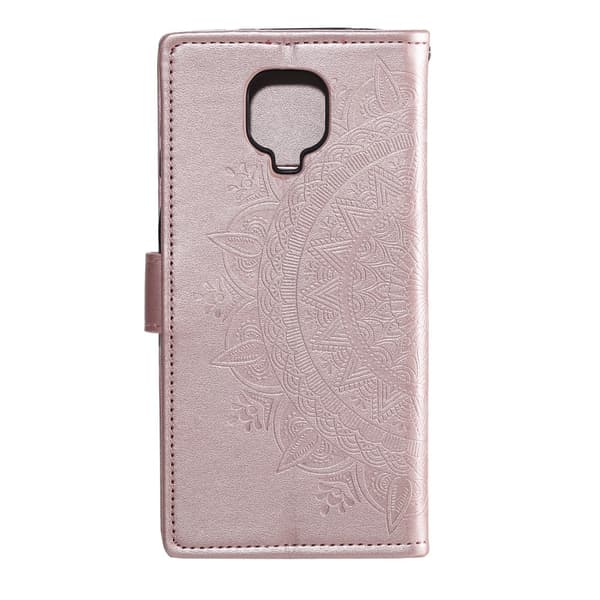 Xiaomi Redmi Note 9 Pro/Note 9S - Mandala Plånboksfodral - Roséguld