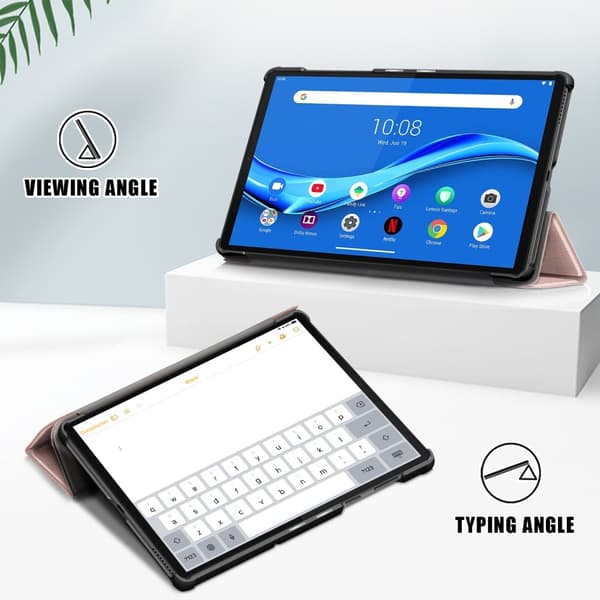 Lenovo Tab M10 Plus (2nd Gen) Tri-Fold Fodral Roséguld