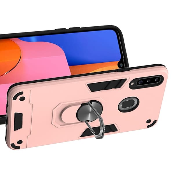 Samsung Galaxy A20s - Ring Skal - Roséguld