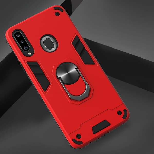 Samsung Galaxy A20s - Ring Skal - Röd
