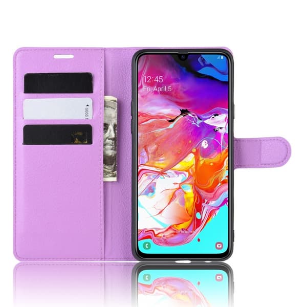 Samsung Galaxy A20s - Litchi Plånboksfodral - Lila