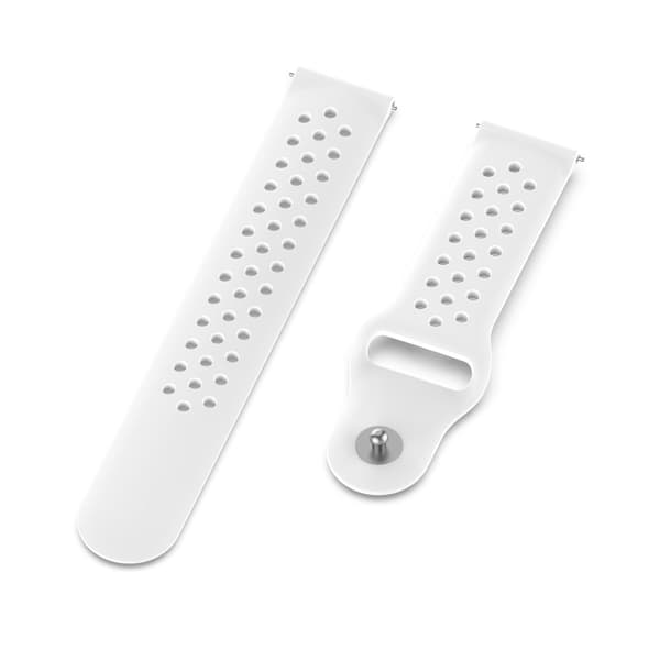 Ihåligt Silikon Träningsarmband - Vit (22mm)