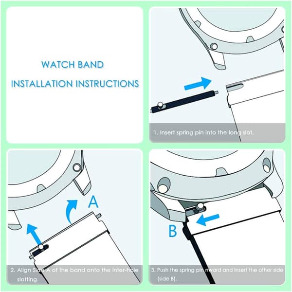 Nylon Armband Med Vertikal Design - Grön/Vit/Röd (22mm)