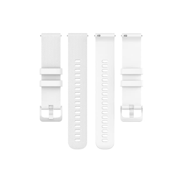 Silikon Armband För Smartwatch - Vit (20 mm)