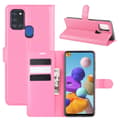 Miniatyrbild 1 av 5: Samsung Galaxy A21s - Litchi Plånboksfodral - Rosa