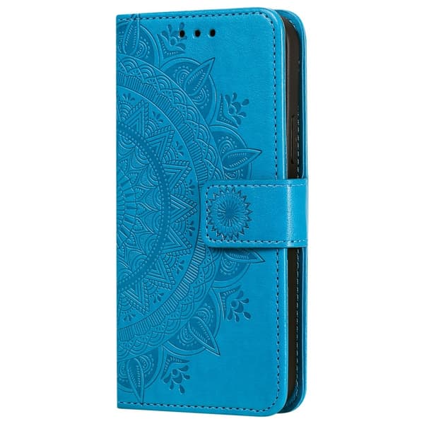 iPhone 12 / 12 Pro - Mandala Fodral - Blå