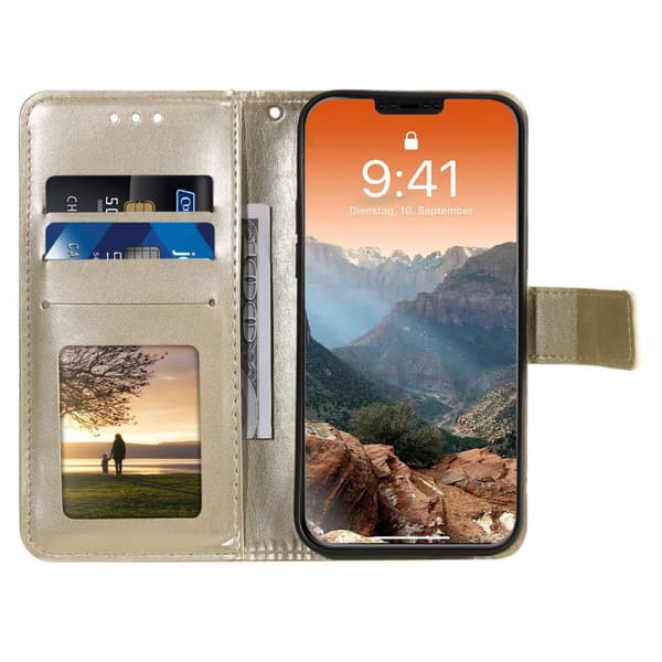 iPhone 12 / 12 Pro - Mandala Fodral - Guld
