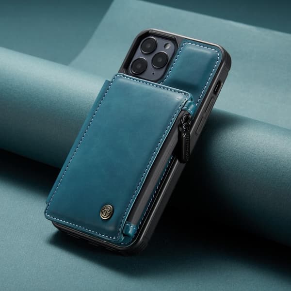 iPhone 12 / 12 Pro - CASEME Skal med Plånboksfunktion - Blå