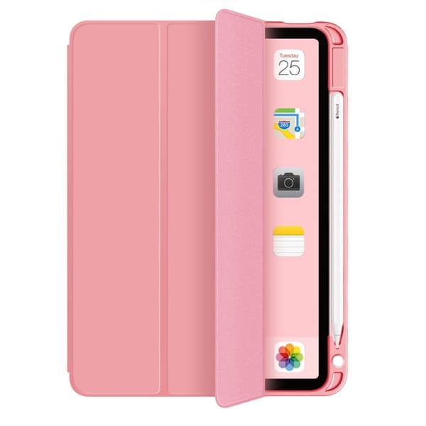 iPad Air 2025-2020 Fodral Tri-Fold Ljus Rosa