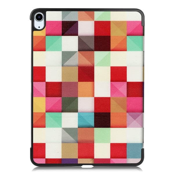 iPad Air 2025-2020 Fodral Tri-Fold Färgade Fyrkanter