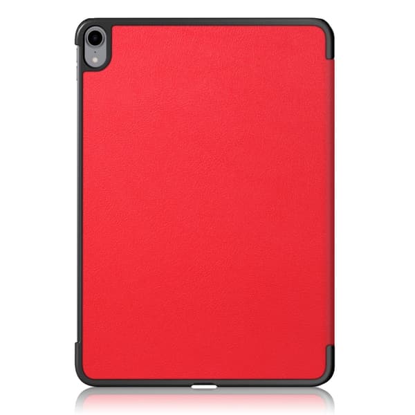 iPad Air 2025-2020 Fodral Tri-Fold Litchi Röd