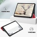 Miniatyrbild 4 av 5: iPad Air 2025-2020 Fodral Tri-Fold Litchi Röd