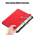 Miniatyrbild 5 av 5: iPad Air 2025-2020 Fodral Tri-Fold Litchi Röd