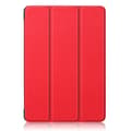 Miniatyrbild 2 av 5: iPad Air 2025-2020 Fodral Tri-Fold Litchi Röd