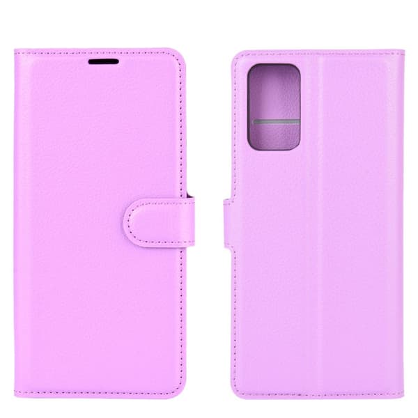 Samsung Galaxy Note 20 - Litchi Plånboksfodral - Lila