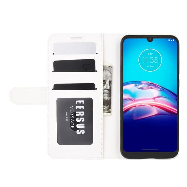 Motorola Moto E6s (2020) - Crazy Horse Plånboksfodral - Vit