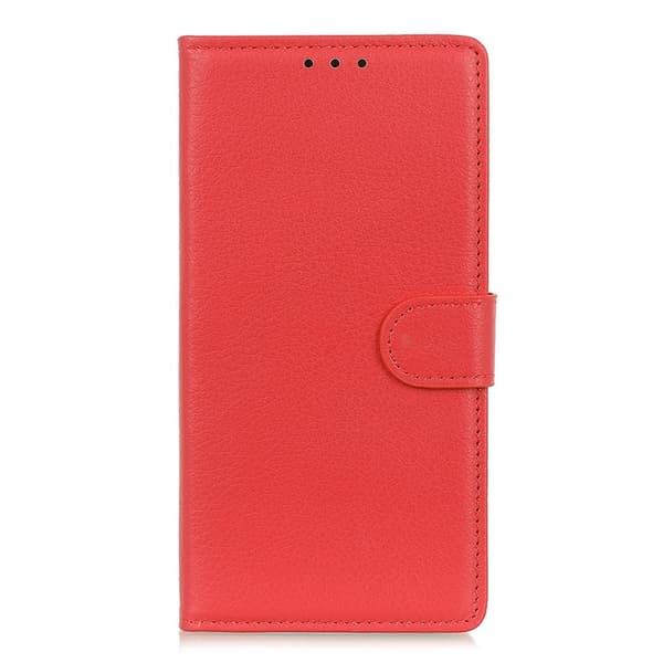 OnePlus 8T / 8T+ - Litchi Textur Fodral - Röd