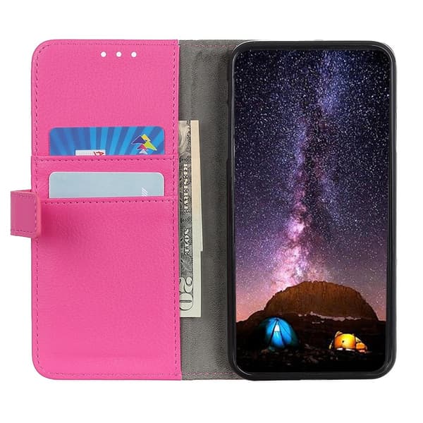Xiaomi Mi 10T / 10T Pro - Litchi Läder Fodral - Rosa
