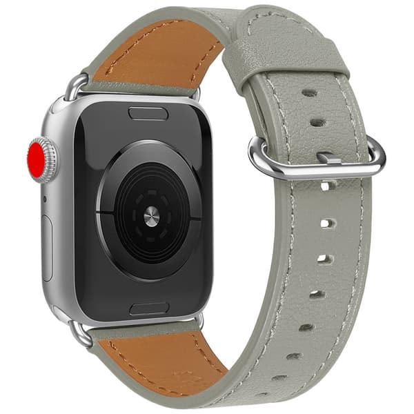 Äkta Läder Armband Apple Watch 41/40/38 mm - Grå