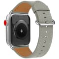 Miniatyrbild 2 av 5: Äkta Läder Armband Apple Watch 41/40/38 mm - Grå