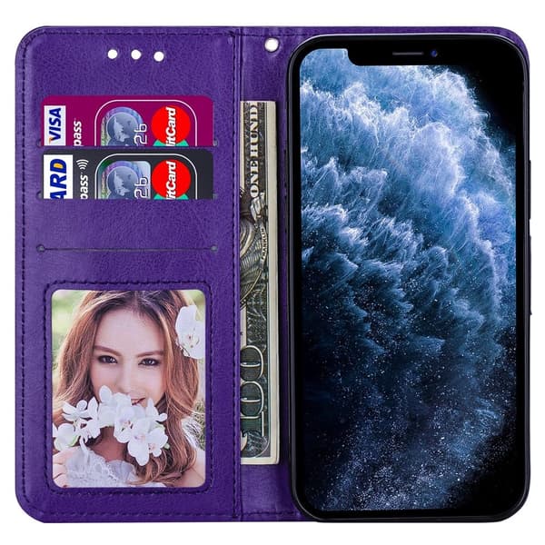iPhone 12 Pro Max - Crazy Horse Fodral - Lila