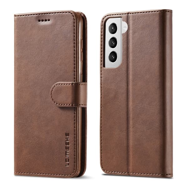 Samsung Galaxy S21 Plus - LC.IMEEKE Läder Fodral - Brun