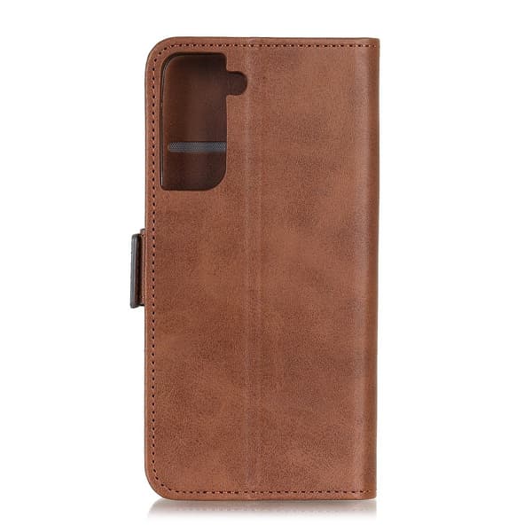 Samsung Galaxy S21 Plus - Plånboksfodral Med Magnetisk Stängning - Brun