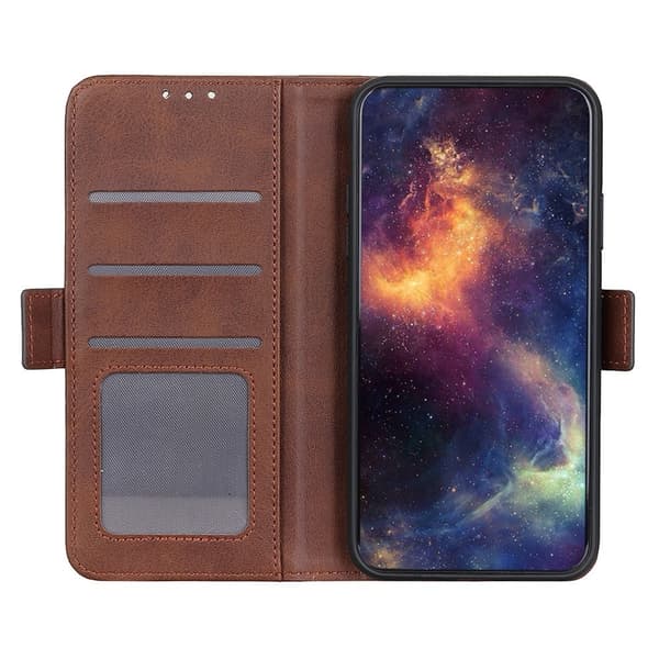 Samsung Galaxy S21 Plus - Plånboksfodral Med Magnetisk Stängning - Brun