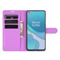 Miniatyrbild 4 av 5: OnePlus 8T / 8T+  - Litchi Läder Fodral - Lila