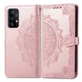 Miniatyrbild 3 av 5: Samsung Galaxy A52 / A52s - Mandala Läder Fodral - Roséguld
