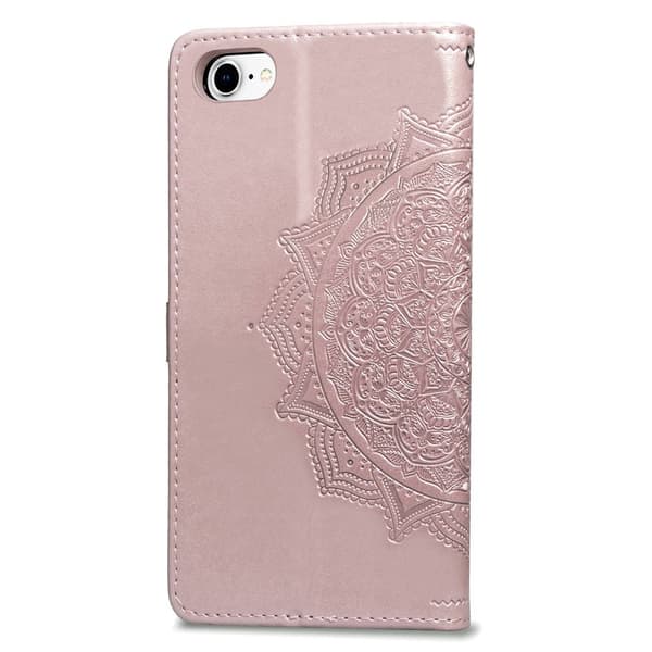 iPhone 7/8/SE (2020/2022) - Mandala Läder Fodral - Roséguld