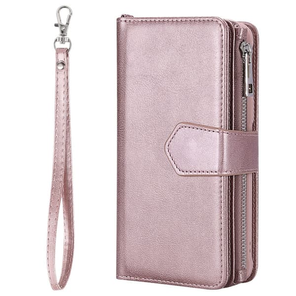 iPhone 6/6S/7/8 Plus - 2in1 Magnet Skal / Plånboksfodral - Roséguld