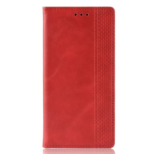 Samsung Galaxy A02s - Retro Läder Flip Fodral - Röd