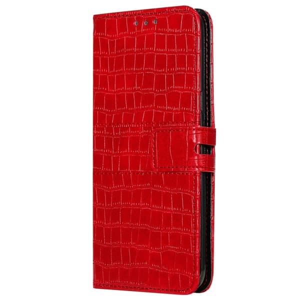 Samsung Galaxy S21 Ultra - Krokodil Textur Läder Fodral - Röd