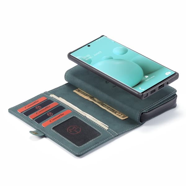 Samsung Galaxy S21 - CASEME 2-i-1 Multifunktionellt Plånboksfodral - Grön