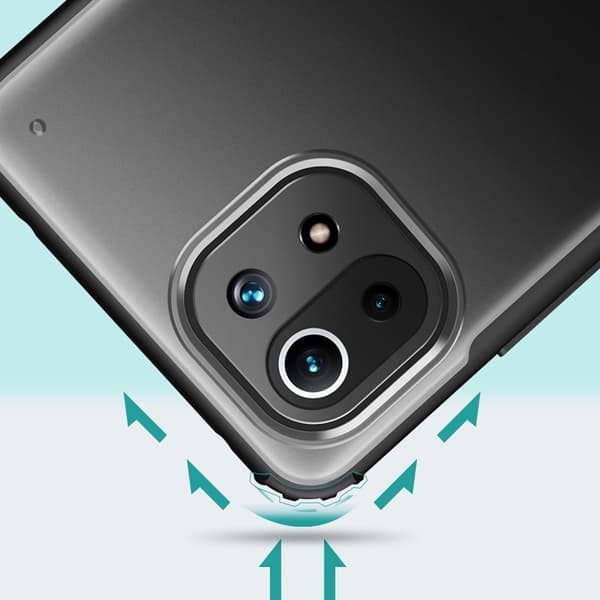 Xiaomi Mi 11 Lite - Shockproof Hybrid Armor Skal - Svart