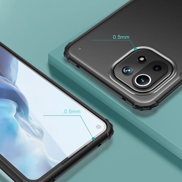 Xiaomi Mi 11 Lite - Shockproof Hybrid Armor Skal - Svart