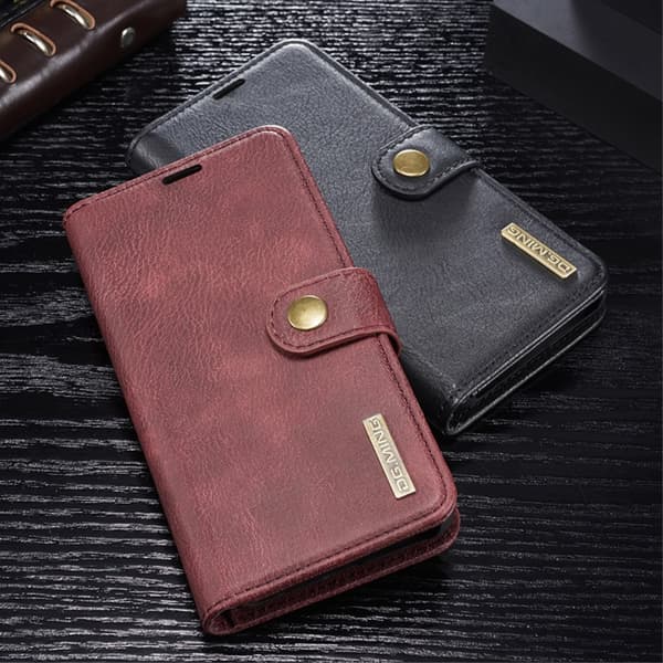 Samsung Galaxy S10 - DG.MING 2in1 Magnet Fodral - Vinröd