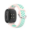 Miniatyrbild 3 av 5: Silikon Träningsarmband Armband Versa 3/Fitbit Sense - Ljus Rosa/Teal