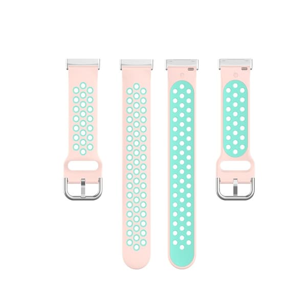 Silikon Träningsarmband Armband Versa 3/Fitbit Sense - Ljus Rosa/Teal