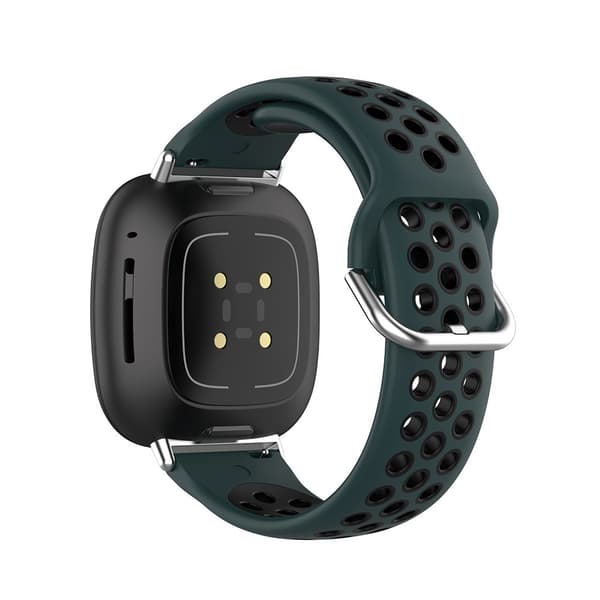 Silikon Träningsarmband Armband Versa 3/Fitbit Sense - Grön/Svart