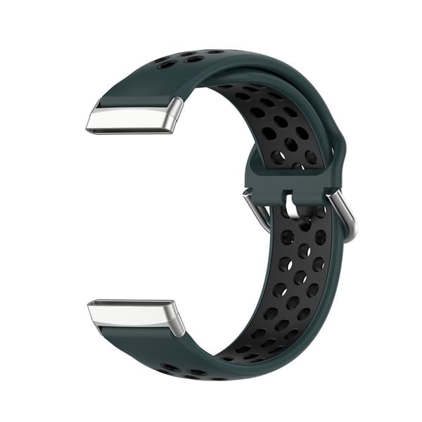Silikon Träningsarmband Armband Versa 3/Fitbit Sense - Grön/Svart