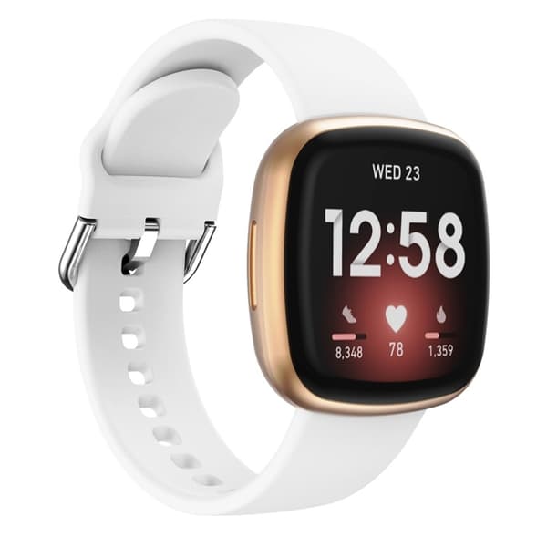 Silikon Armband Versa 3/Fitbit Sense - Vit